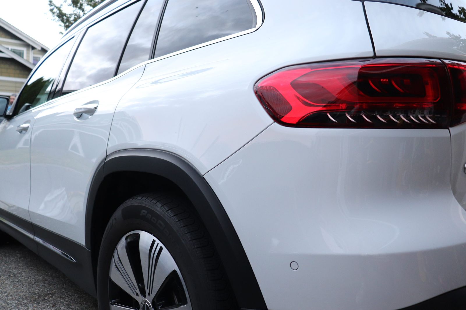 Rear quarter panel and LED taillight after detailing