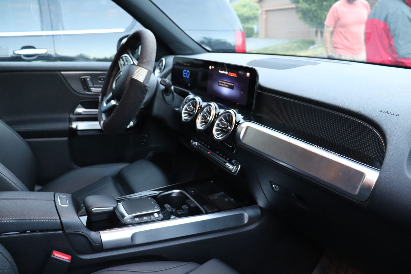 Clean dashboard, vents, and center console