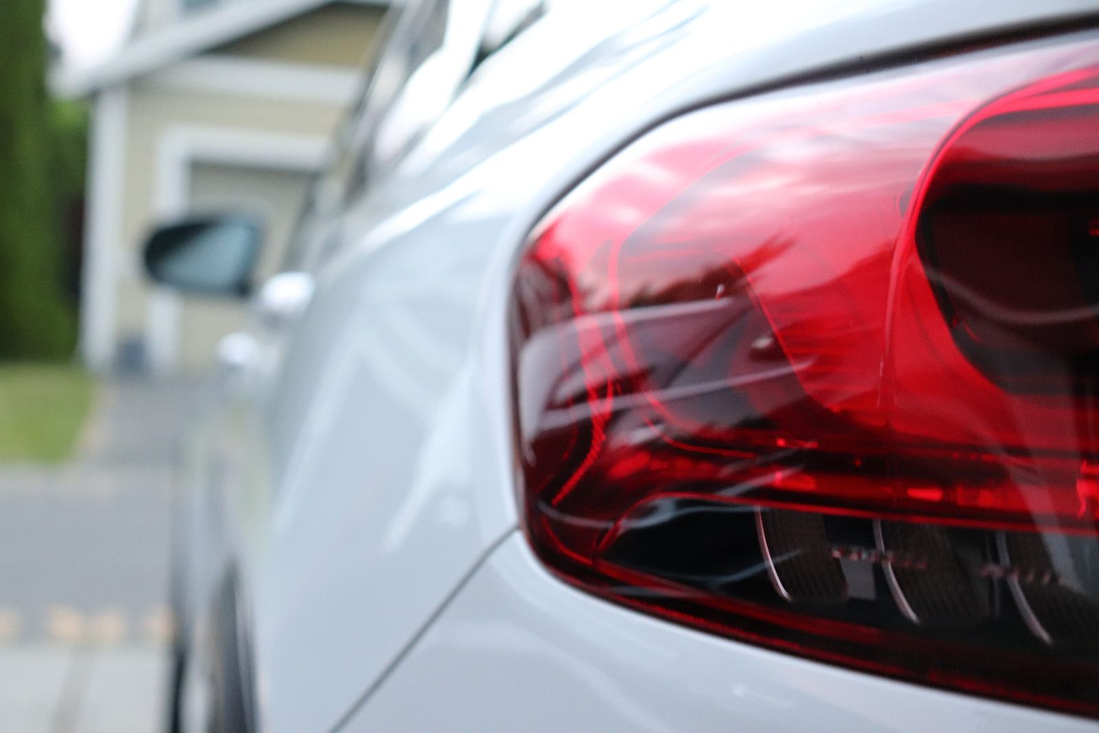 Close-up of a cleaned rear LED taillight